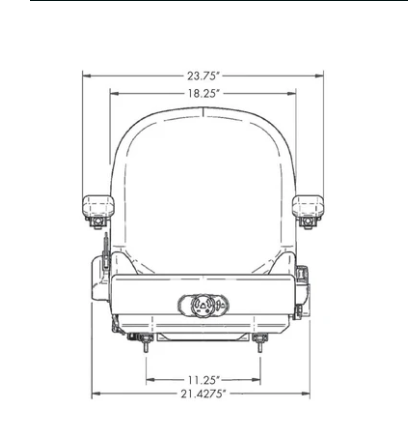 SEATS INC - מושב מלגזה בסיסי ללא משענות יד